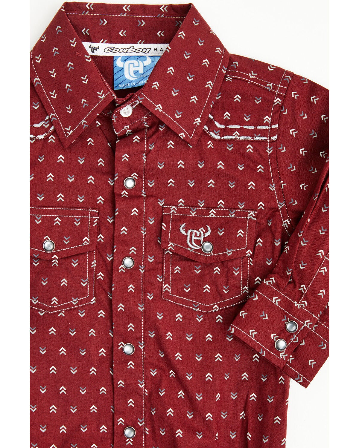 Image #2 - Cowboy Hardware Infant Boys' Geo Print Long Sleeve Snap Onesie, , hi-res