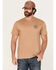 Image #2 - Brixton Men's Oath Logo Short Sleeve Graphic T-Shirt, Tan, hi-res