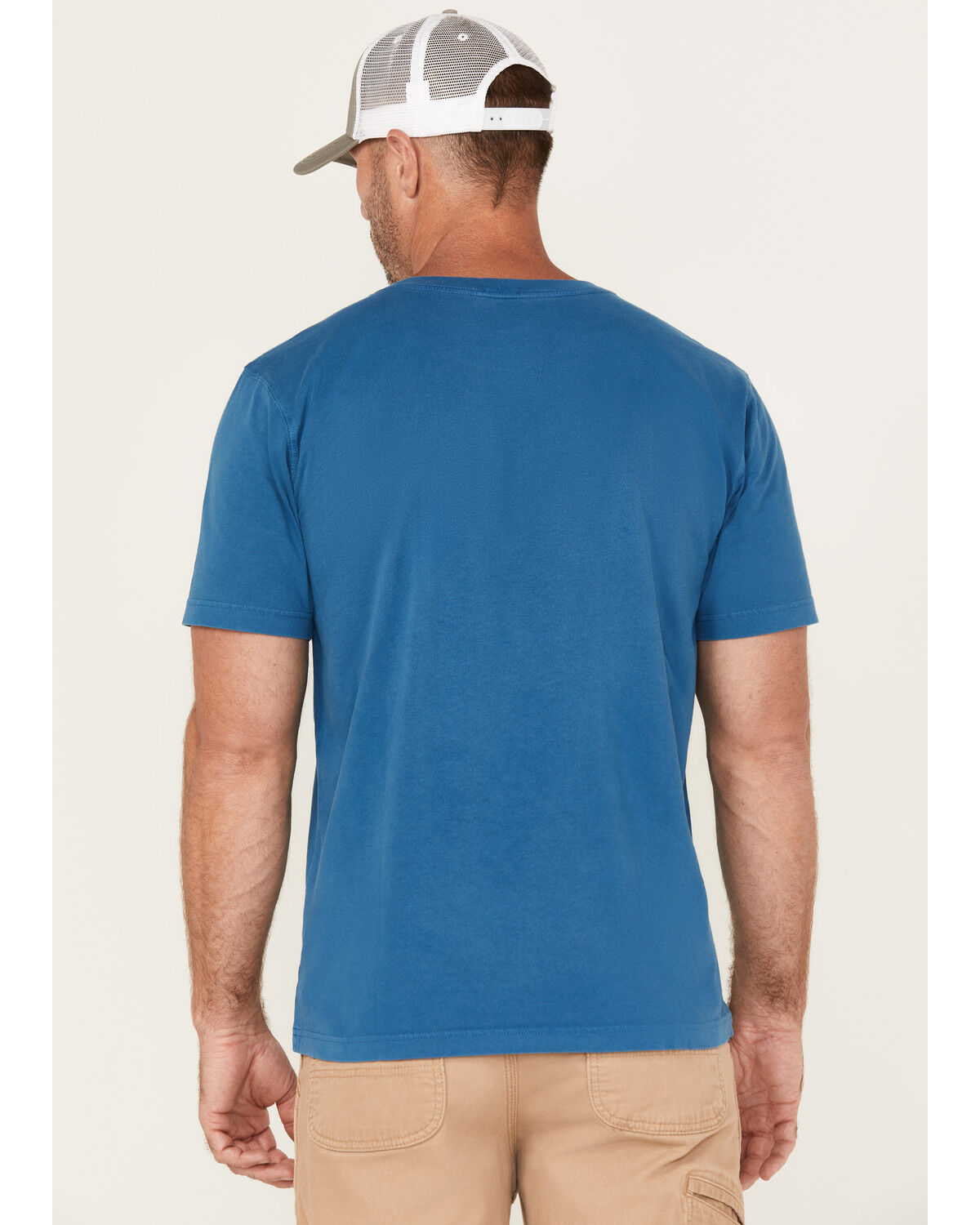 Image #4 - Carhartt Men's Re-Engineered Relaxed Fit Lightweight Short Sleeve Pocket T-Shirt, Dark Blue, hi-res