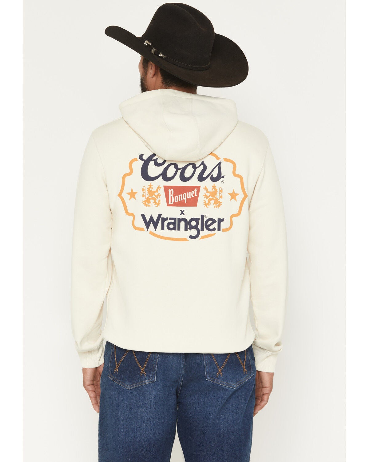 Image #4 - Wrangler X Coors Banquet Men's Logo Sleeve Hoodie, , hi-res