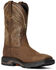 Image #1 - Ariat Men's WorkHog® Cottonwood Western Work Boots - Broad Square Toe, Brown, hi-res