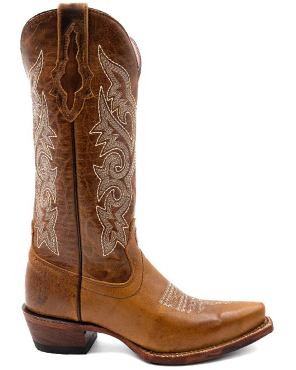 Image #2 - Ferrini Women's Mae Tall Western Boots - Snip Toe, Brown, hi-res