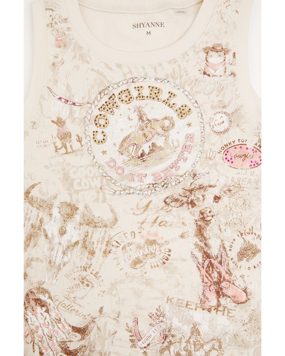 Image #2 - Shyanne Girls' Lundy Graphic Tank, Natural, hi-res