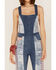 Image #3 - Free People Women's Medium Wash Patchwork Dallas Denim Jumpsuit, Blue, hi-res