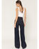 Image #3 - Ariat Women's Dark Wash Ultra High Rise Veronica Wide Leg Stretch Denim Jeans, Dark Wash, hi-res