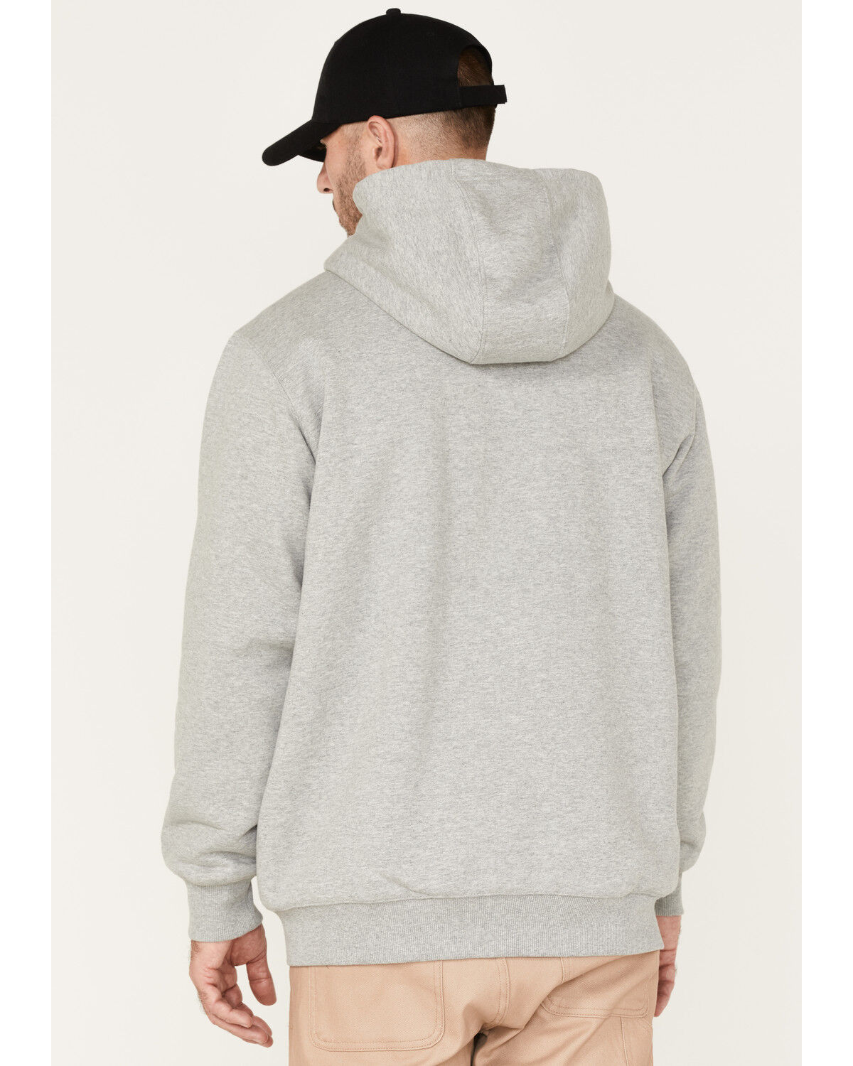 Image #4 - Hawx Men's Full Zip Quilted Water Repellent Hooded Jacket - Big & Tall, Light Grey, hi-res