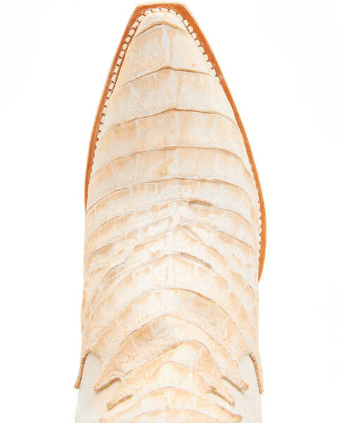 Image #6 - Dan Post Women's Caiman Print Western Boots - Snip Toe, Peach, hi-res