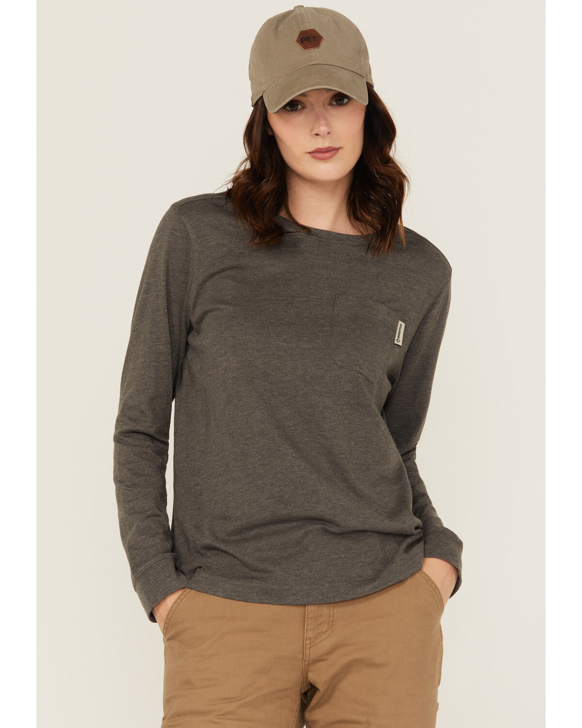 Image #1 - Wolverine Women's Classic Long Sleeve Pocket Work Tee, , hi-res