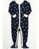 Image #2 - Cody James Infant Boys' Desert Conversation Print Onesie Footed PJ Set - 2-Piece, Navy, hi-res