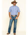 Rough Stock By Panhandle Men's Devlin Dobby Plaid Short Sleeve Western Shirt , Blue, hi-res