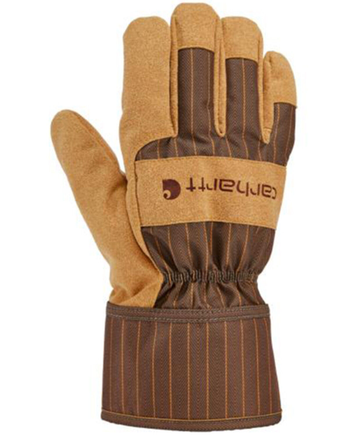 Image #1 - Carhartt Men's Insulated Suede Safety Cuff Gloves, Brown, hi-res