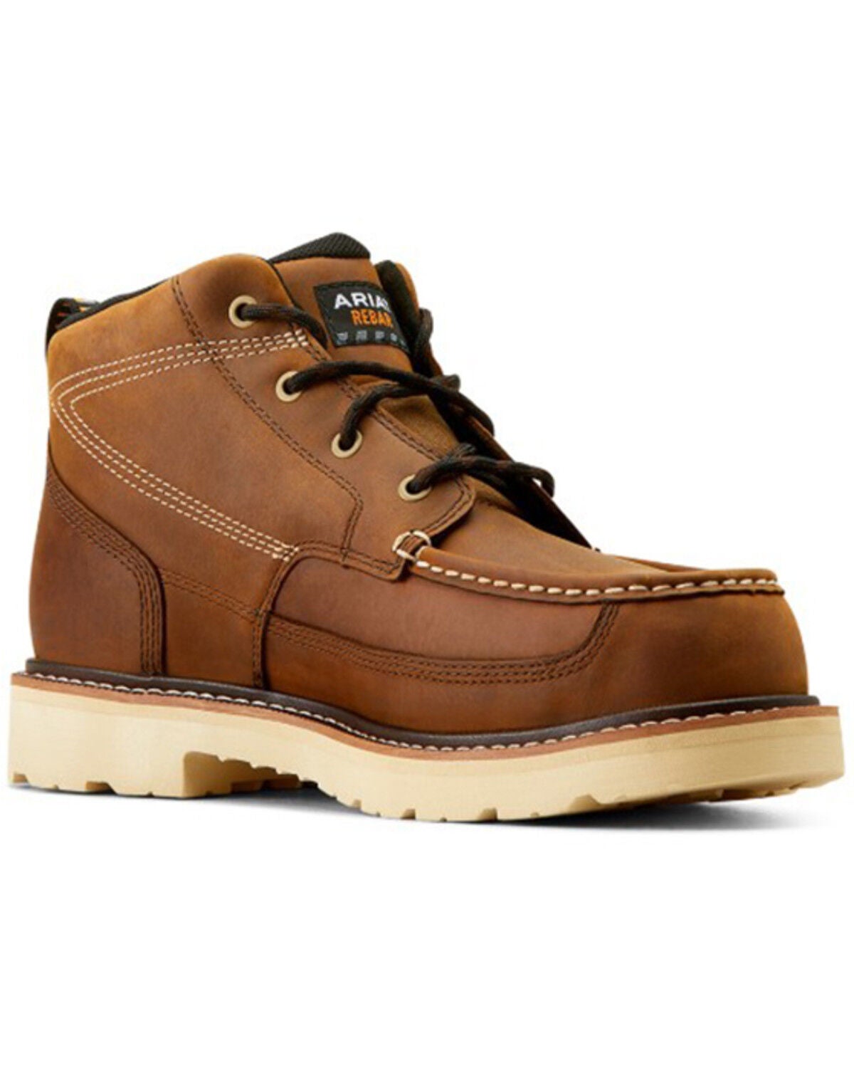 Ariat Men's Rebar Lift Chukka Work Boots - Composite Toe, Brown, hi-res