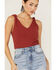 Image #2 - Miss Me Women's Found My Love Knot Hot Ribbed Tank, , hi-res