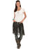 Kobler Leather Women's Hand-Tooled Beaded Fringe Belt, Black, hi-res