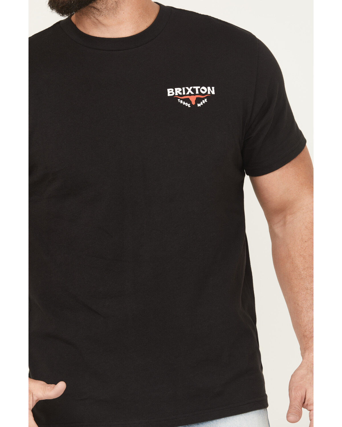 Image #3 - Brixton Men's Boot Barn Exclusive Rancho Short Sleeve Graphic T-Shirt, Black, hi-res