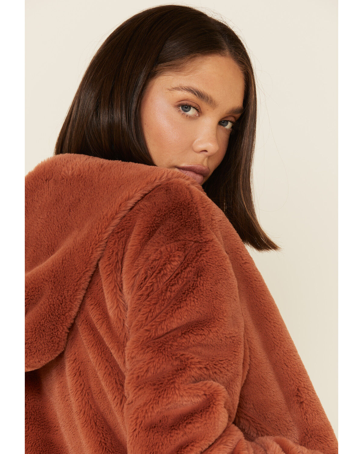 Image #5 - 26 International Women's Rust Faux Fur Hooded Jacket, , hi-res