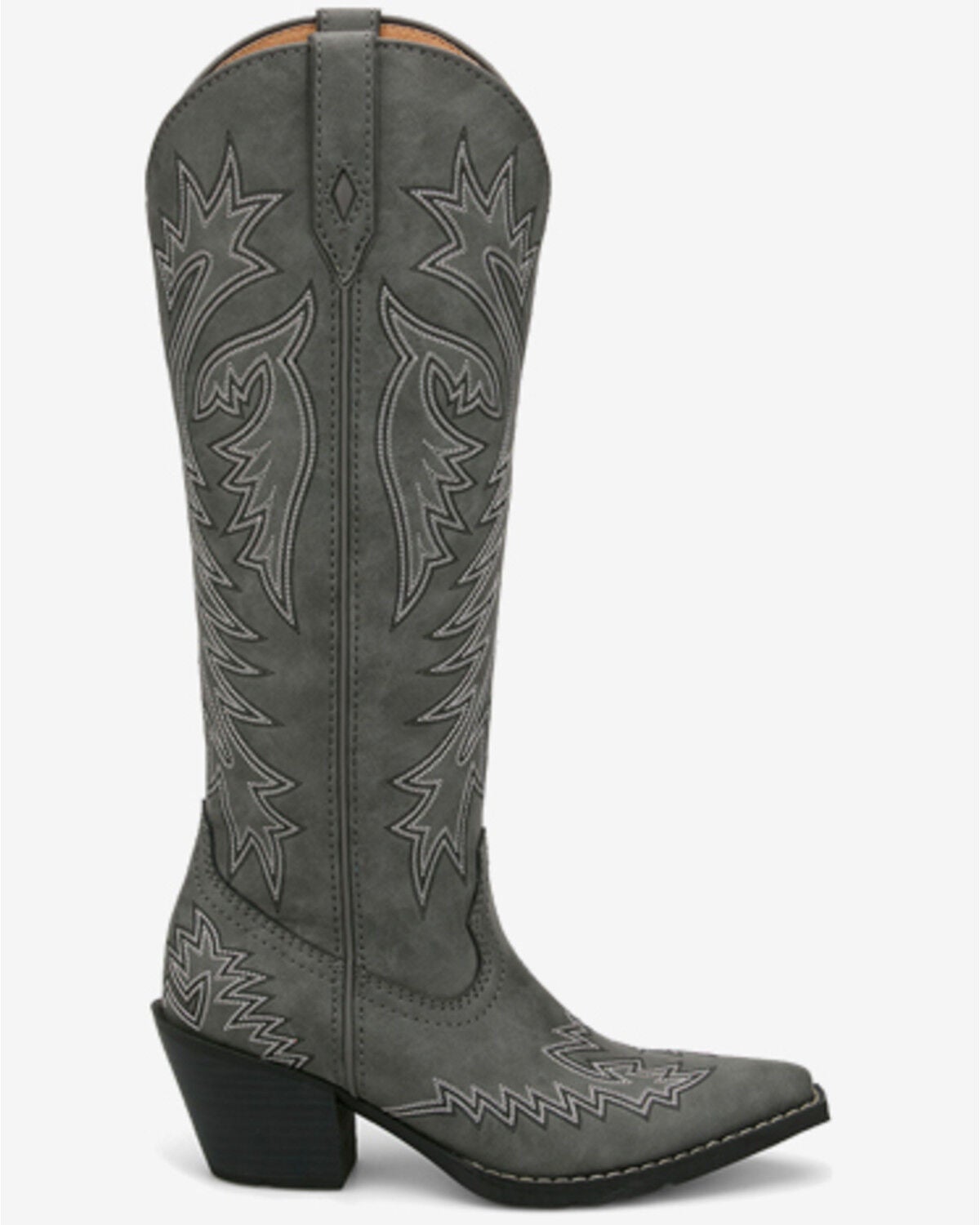 Image #2 - Justin Women's Paloma Western Boots - Snip Toe, Grey, hi-res