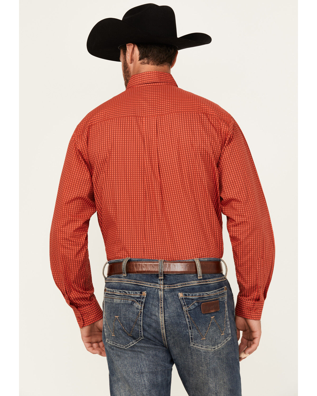 Image #4 - Cinch Men's Money Sign Print Long Sleeve Button-Down Western Shirt, Red, hi-res