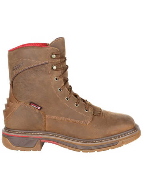 Image #2 - Rocky Men's Iron Skull Waterproof Lacer Work Boots - Soft Toe, Brown, hi-res