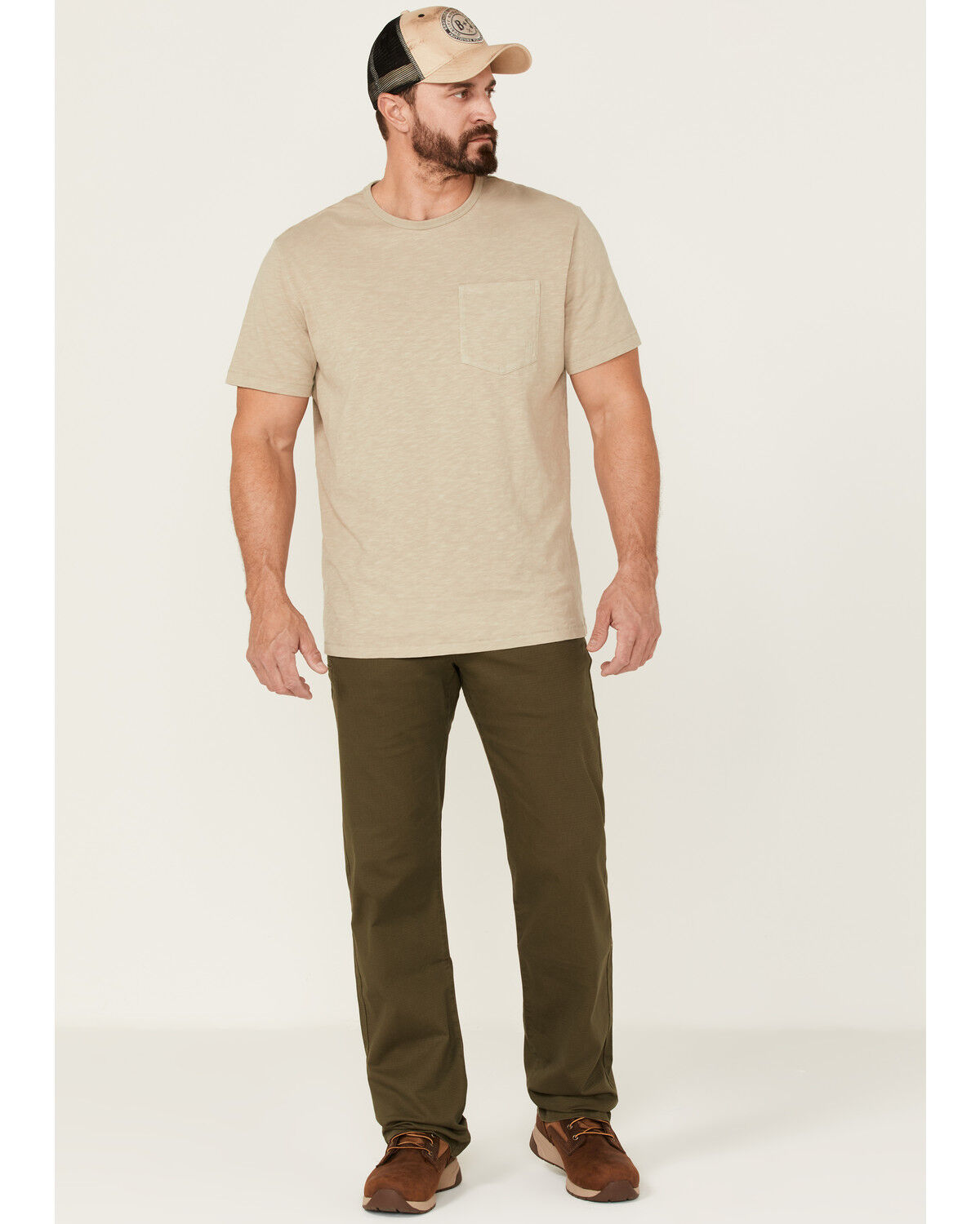 Image #1 - Brothers and Sons Men's Weathered Ripstop Stretch Slim Straight Pants, Olive, hi-res