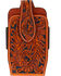 Image #1 - M & F Western Men's Embossed Leather Cell Phone Holder Clip-On Case, Natural, hi-res