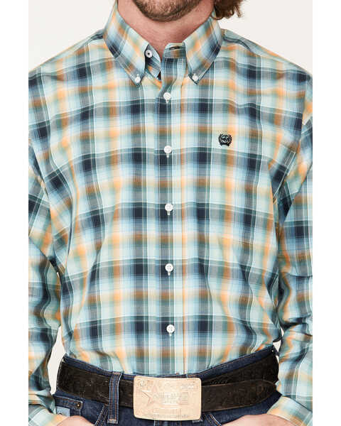 Image #3 - Cinch Men's Multi Plaid Print Long Sleeve Button Down Western Shirt , Multi, hi-res