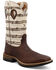 Image #1 - Twisted X Men's 12" Elephant Print Tech X Western Performance Boots - Broad Square Toe, Cream, hi-res