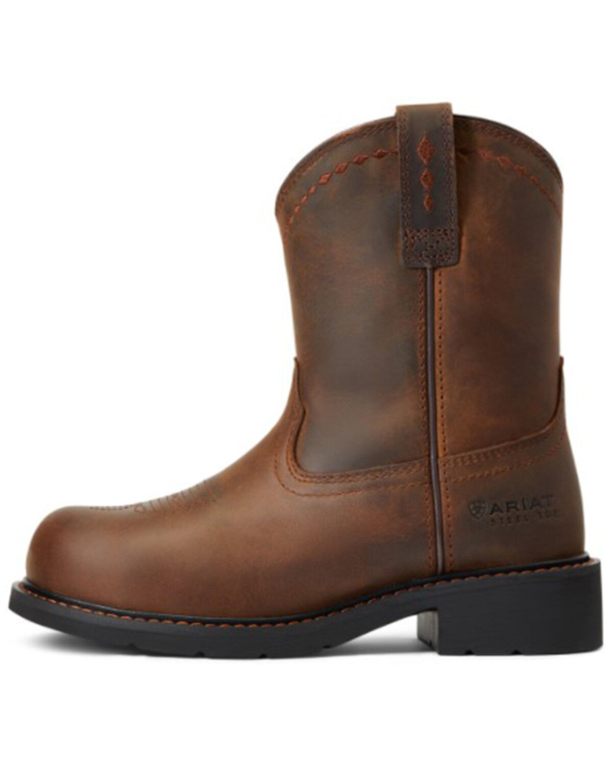Image #2 - Ariat Women's Fatbaby Pull On Work Boots - Steel Toe, Brown, hi-res