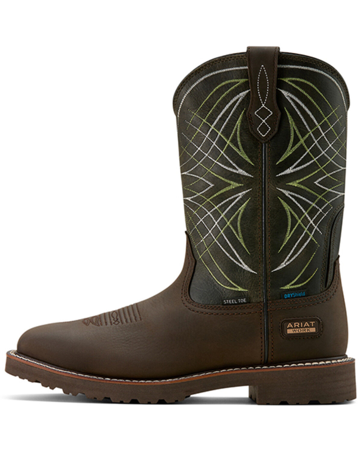Image #2 - Ariat Men's Activator Waterproof Work Boots - Steel Toe, Dark Brown, hi-res
