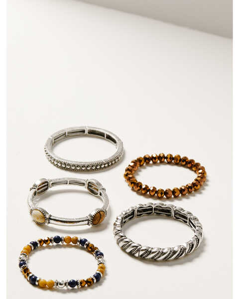 Shyanne Women's Monument Valley 5-Piece Multi-Strand Bracelet Set, Silver, hi-res