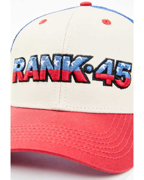 Image #2 - RANK 45® Men's Embroidered Flag Logo Mesh-Back Ball Cap , Multi, hi-res