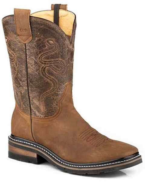 Roper Men's Work It Out Concealed Carry Western Boots - Square Toe, Tan, hi-res