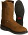 Image #2 - Justin Men's Conductor Electrical Hazard Pull-On Work Boots - Soft Toe, Brown, hi-res