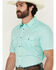 Image #2 - Gibson Trading Co Men's White Water Solid Short Sleeve Snap Stretch Western Shirt, Mint, hi-res