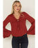 Image #1 - Idyllwind Women's Cedar Lace-Up Top, Chilli, hi-res