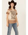 Image #1 - Cut & Paste Women's Tie-Dye Short Sleeve Graphic Tee, Brown, hi-res