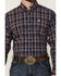 Image #3 - Cinch Men's Plaid Print Long Sleeve Button-Down Western Shirt, Navy, hi-res