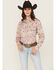 Image #1 - Cowgirl Hardware Women's Floral Monet Long Sleeve Snap Stretch Western Shirt, Multi, hi-res