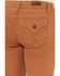 Image #4 - Miss Me Women's Mid Rise Straight Stretch Denim Jeans, Camel, hi-res