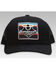 Image #2 - RopeSmart Men's Black Solo Serape Steerhead Diamond Patch Mesh-Back Ball Cap, Black, hi-res