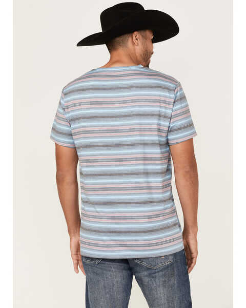 Image #4 - Rock & Roll Denim Men's Dale Brisby Stripe T-Shirt, Turquoise, hi-res
