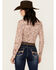 Image #4 - Rock & Roll Denim Women's Paisley Print Double Piping Long Sleeve Snap Western Shirt, Red, hi-res
