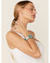 Image #1 - Paige Wallace Women's Turquoise & Silver 3-Row Concho Beaded Toggle Bracelet, Turquoise, hi-res