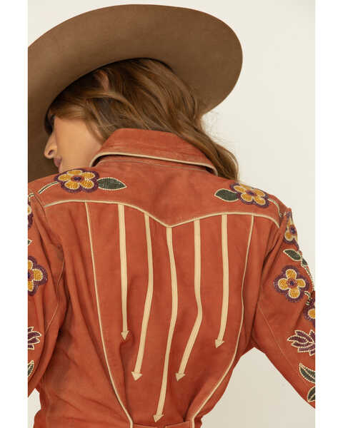 Double D Ranch Women's North Platte Suede Jacket , Rust Copper, hi-res