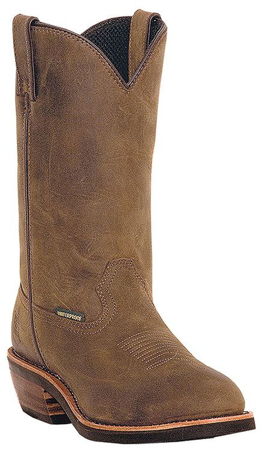 Image #1 - Dan Post Men's Albuquerque Waterproof Pull On Work Boots - Steel Toe, Tan, hi-res