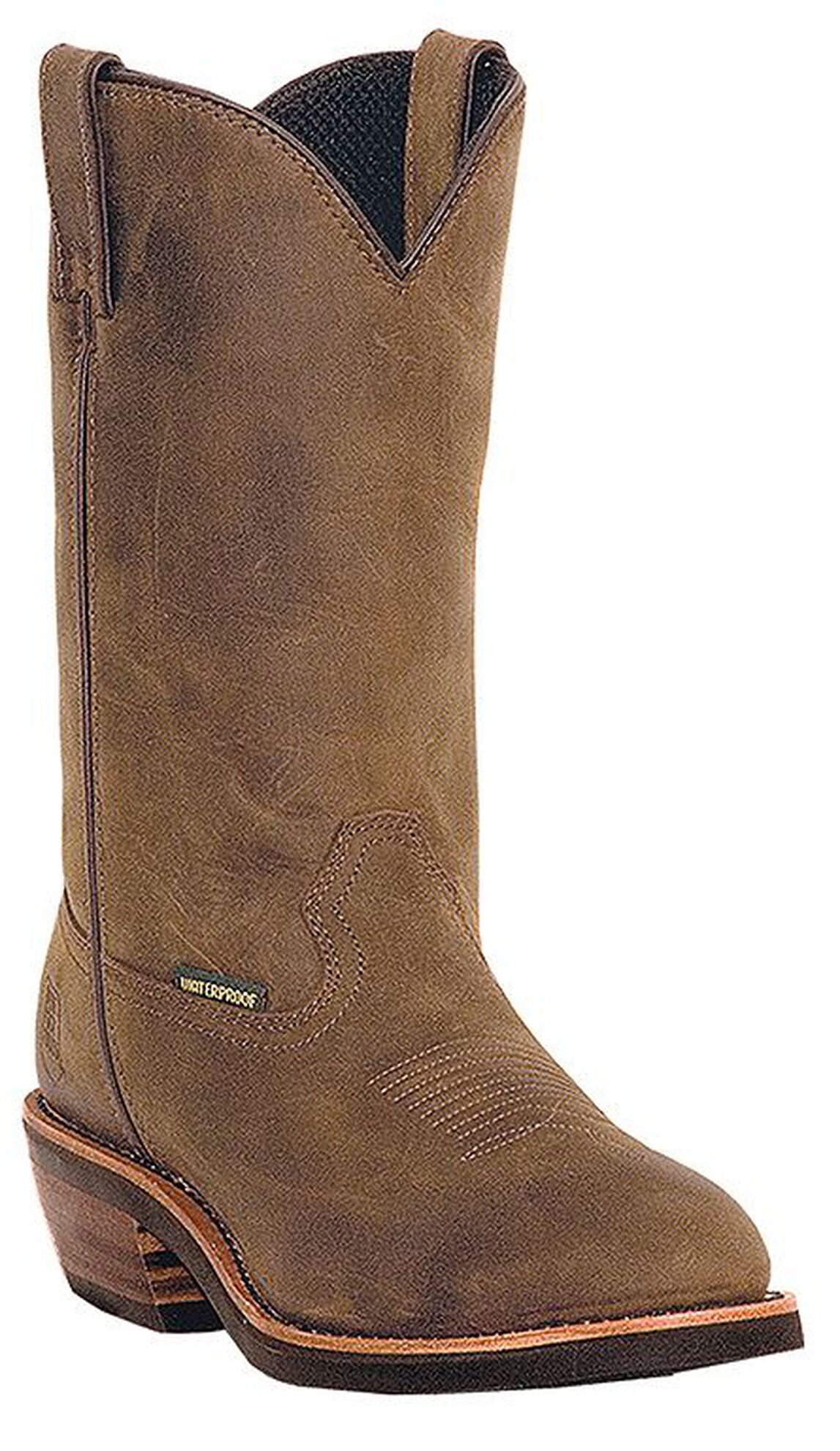 Image #1 - Dan Post Men's Albuquerque Waterproof Pull On Work Boots - Steel Toe, Tan, hi-res