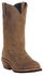 Image #1 - Dan Post Men's Albuquerque Waterproof Pull On Work Boots - Steel Toe, Tan, hi-res