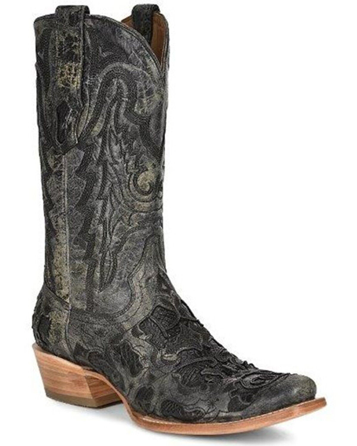 Corral Men's Exotic Alligator Western Boots - Snip Toe, Black, hi-res