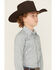 Image #3 - Wrangler 20X Boys' Paisley Print Long Sleeve Snap Stretch Western Shirt, Grey, hi-res