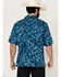 Image #4 - Wrangler Men's Conversation Print Short Sleeve Snap Western Shirt, Blue, hi-res